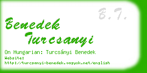 benedek turcsanyi business card